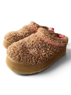 UGG Tazz Braid Sheepskin Slippers – Size 7 (EU 37) – Hardwood
